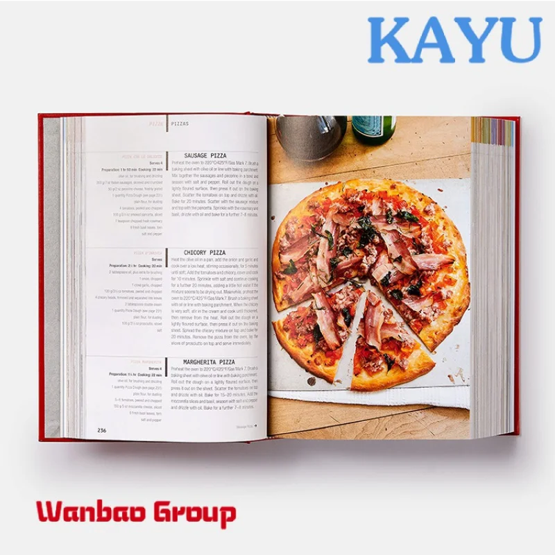 High Quality Colored Book Restaurant Hotel Menu Printing Food Catalog Design Magazine Printing