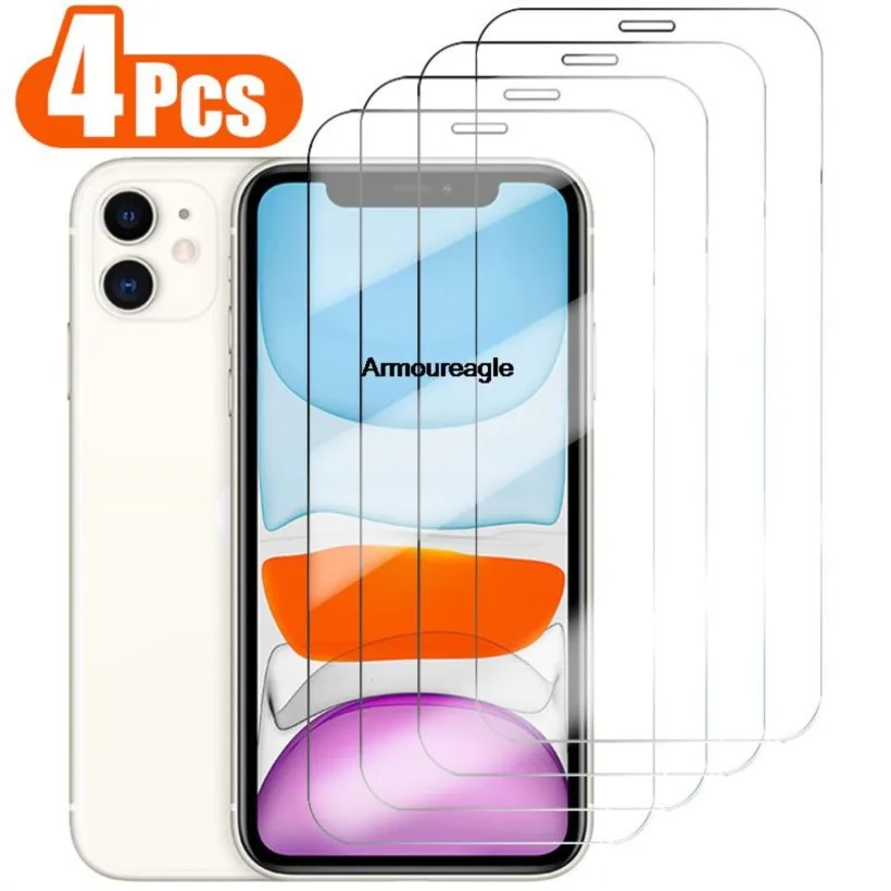 4 Pezzi Hd Cover Protection Glass On The For Iphone 13 12 11 14 Pro Screen Protector Per Iphone 6S 7 8 Plus 5S 14 Xr Xs Max Glass
