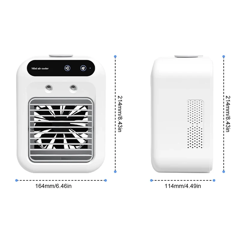 多機能冷却ファン,充電式USB,ポータブルエアコン,家庭用サイレント加湿