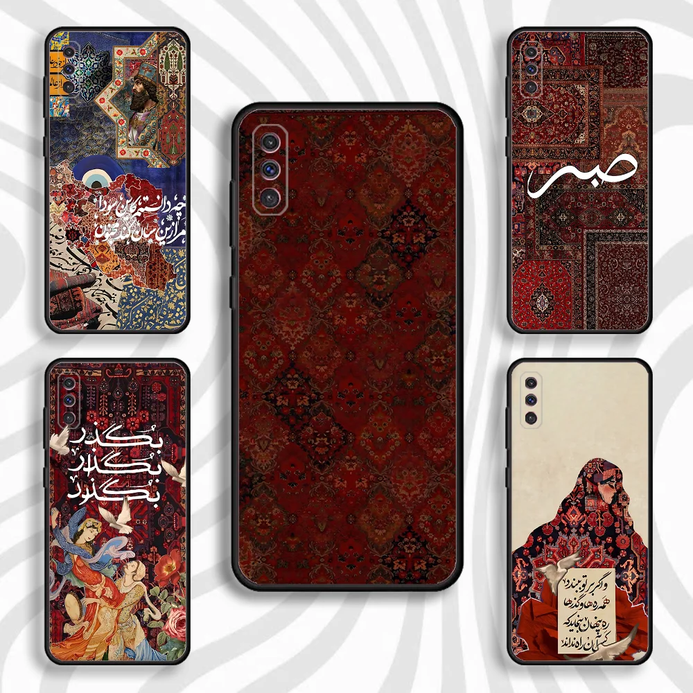 Elegant Persian Carpet Design Black Soft Phone Case