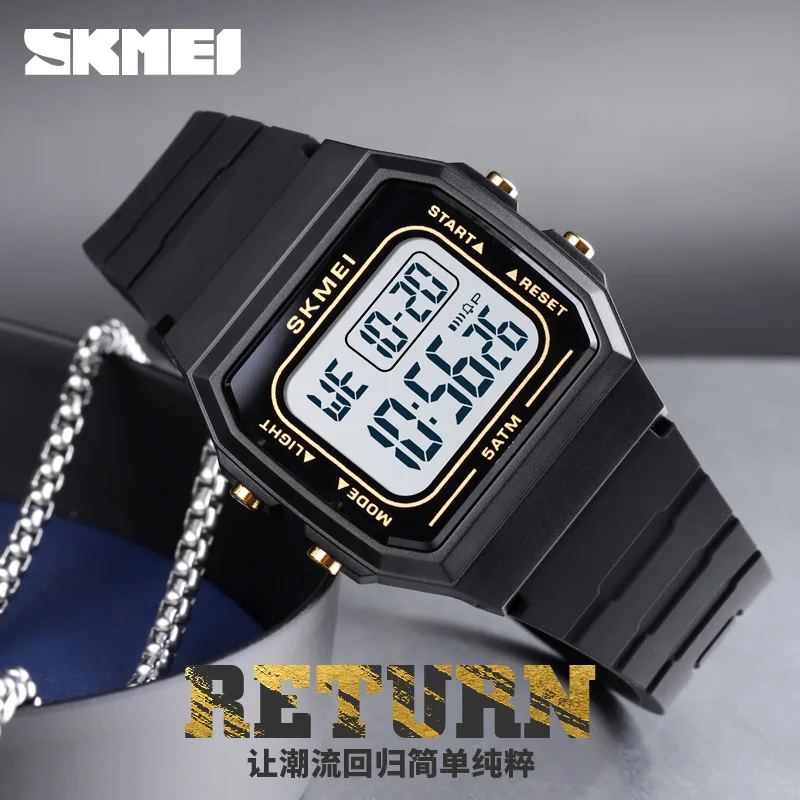 SKMEI 1683 Waterproof Mens Digital Watches Sports LED Display Stopwatch Electronic Wristwatches for Men Women relogio masculino 3