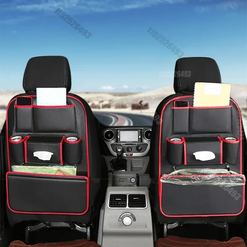 Waterproof PU Leather Car Seat Organizer for Universal Vehicles