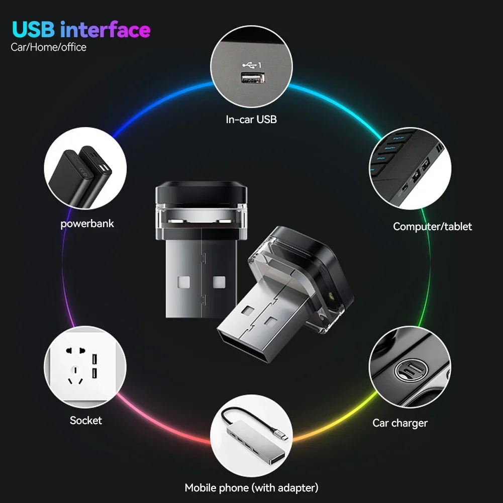 Universal USB Car Atmosphere Lights LED Car Interior Ambient Light LED Reading Night Lamp Interior Decorations Accessories led atmosphere lamp led car lights led car decorative lights led atmosphere lighting car interior lamp led interior lights led car decoration lamp car ambient lights led lights