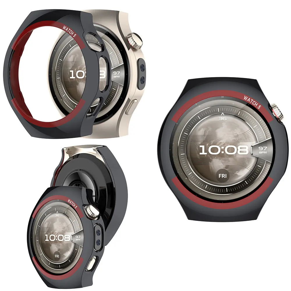Durable Shockproof Bumper Shell for Huawei Watch 5 - Stylish Protective PC Hard Case