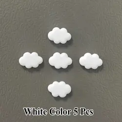 5pcs Colorful Resin Cloud Refrigerator Magnets Decorative Home and DIY Photo Stickers (White Color 5 pcs)