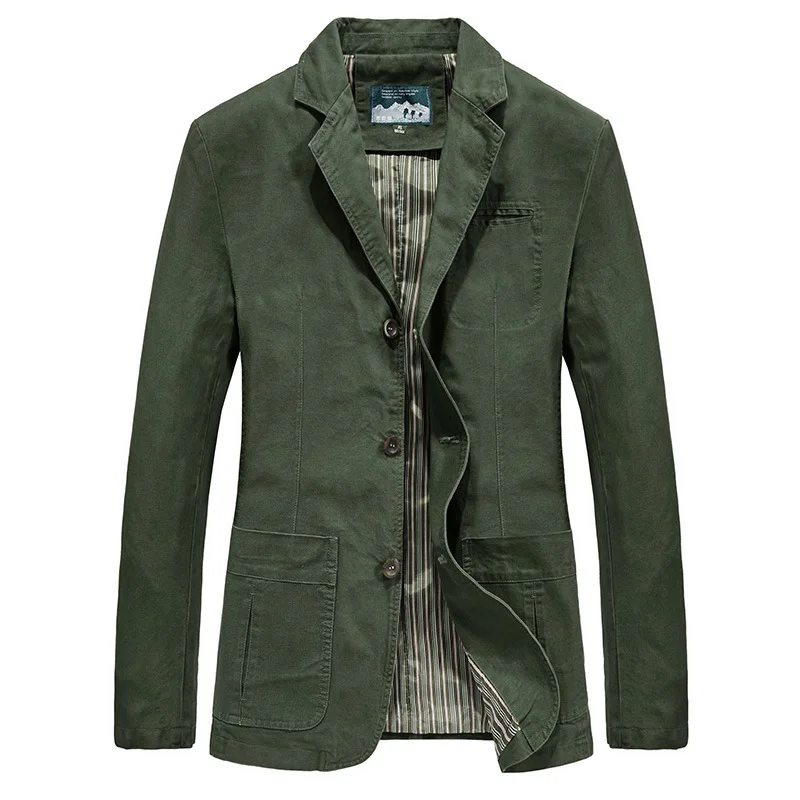 Spring Autumn Men Casual Cotton Suit Jackets Coats Mens Formal Business Overcoat Jackets Men’s Lapel Slim Fit Jacket Windbreaker 5
