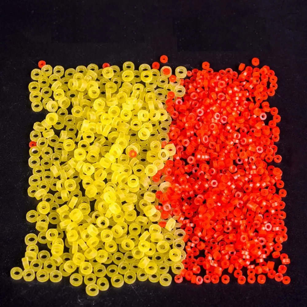 5000 stücke Elastische Angeln Gummi Köder Bands Latex Rohstoff Rote Blut Wurm Köder Elastische Band Gummi Gelb Angeln Werkzeuge