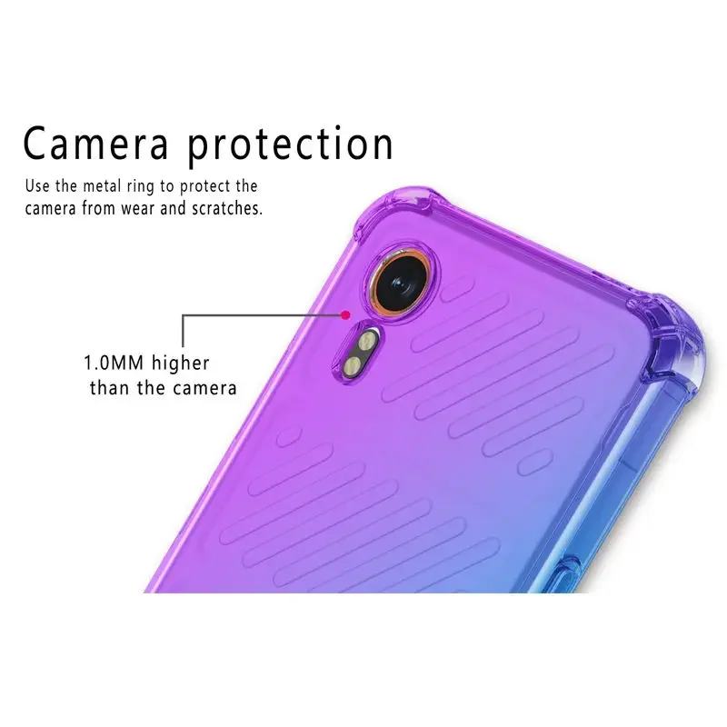 Gradient Shockproof Silicone TPU Case - Transparent Protective Cover