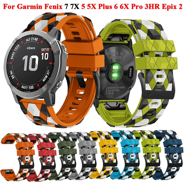 Pour Garmin Fenix 6 GPS 22mm Sports Bracelet de montre en silicone