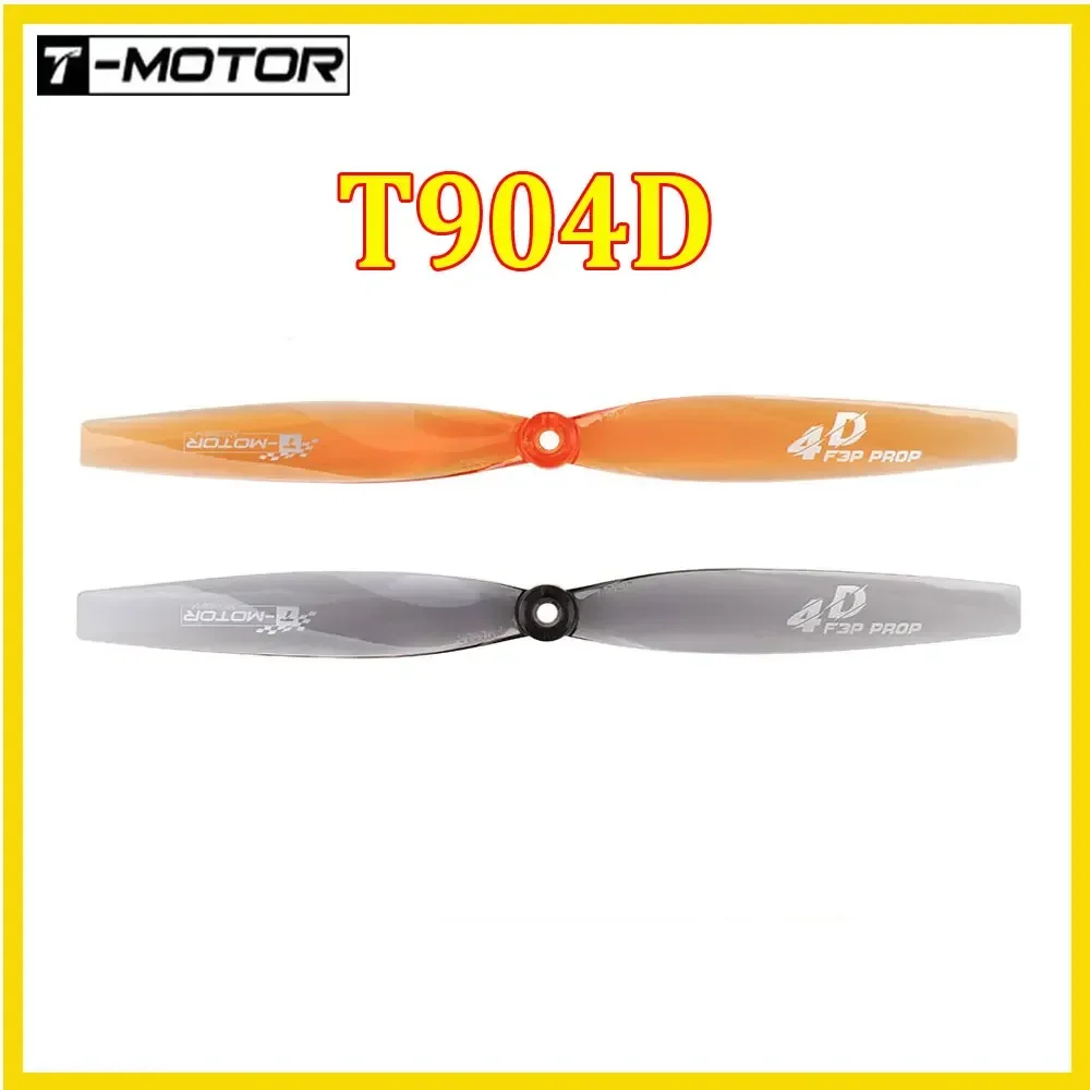 Lot de 4 hélices T-Motor T904D 4D push-pull pour drone FPV, disposition parallèle.