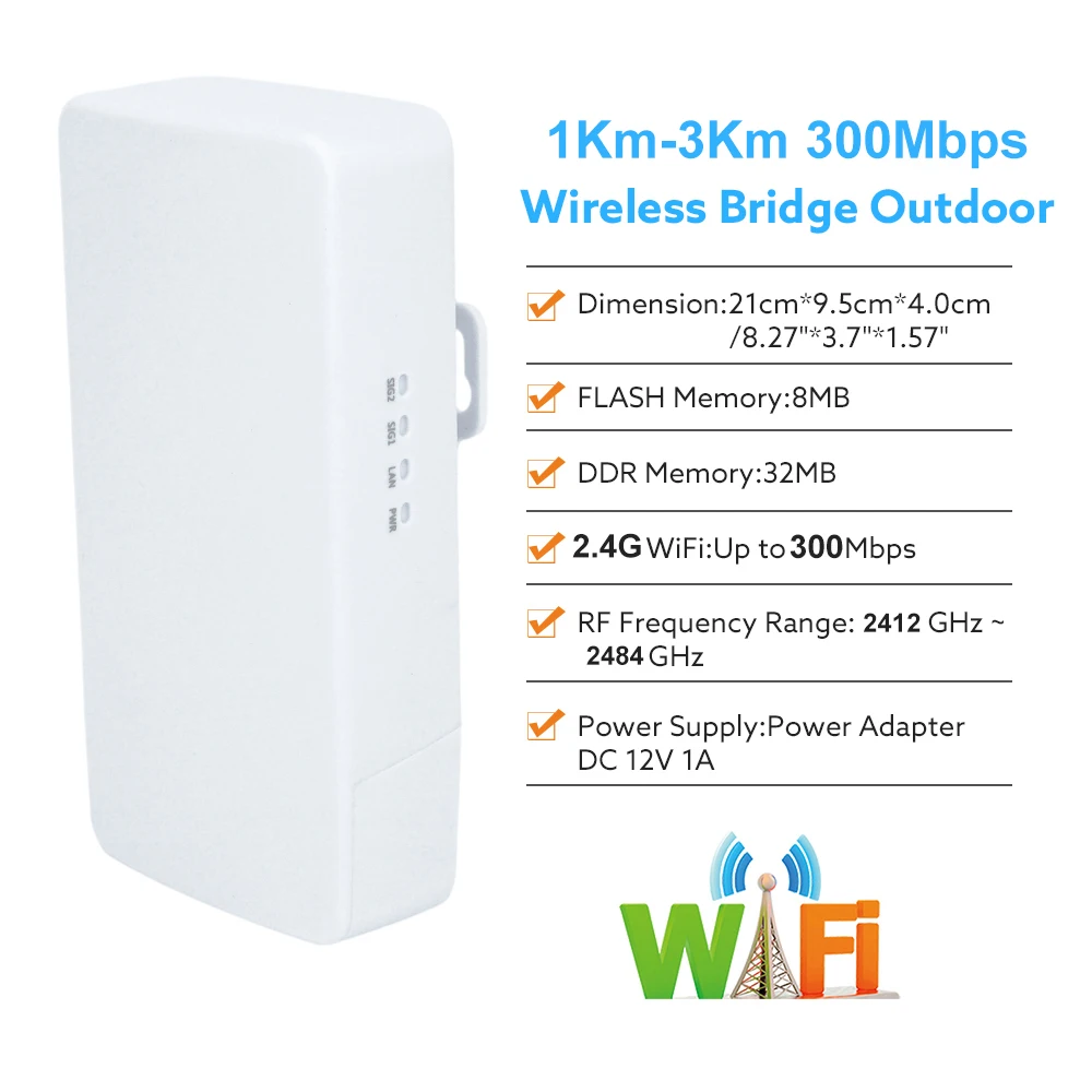 Booster WiFi Solaire Extérieur 15W - Portée 100 M, Batterie 20000 MAh, étanche IP66, 2.4/5 GHz