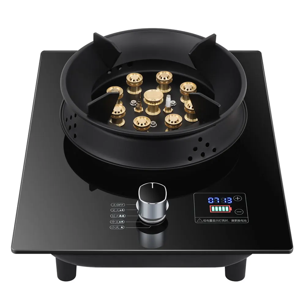 

Gas Stove Single Stove Household Fierce Fire Intelligent Timing Liquefied Gas Desktop Embedded Single Natural Gas / Gas Stove