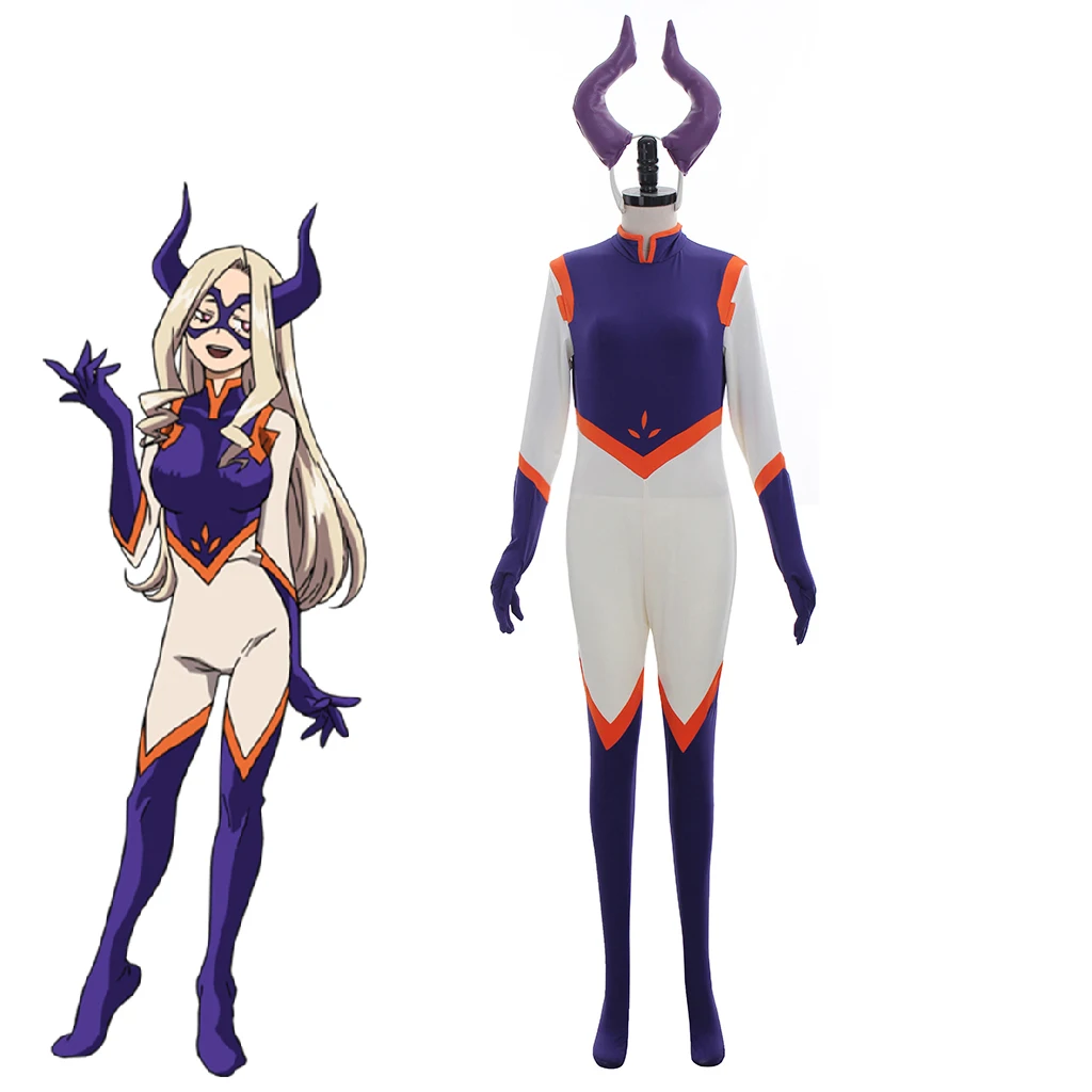 

Mt. Lady Cosplay Anime My Hero Academia Sexy Women Jumpsuit with Headwear Halloween Carnival Party Comic Con Rompers Suit