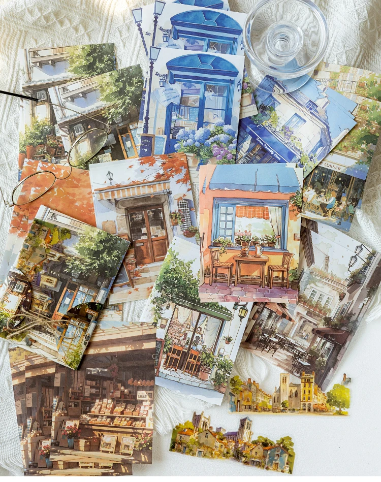 30 teile/paket Vintage Material Papier DIY Scrapbooking Collage Materialien Dekor Junk Journal Ästhetik Landschaft Papier – Detail 17