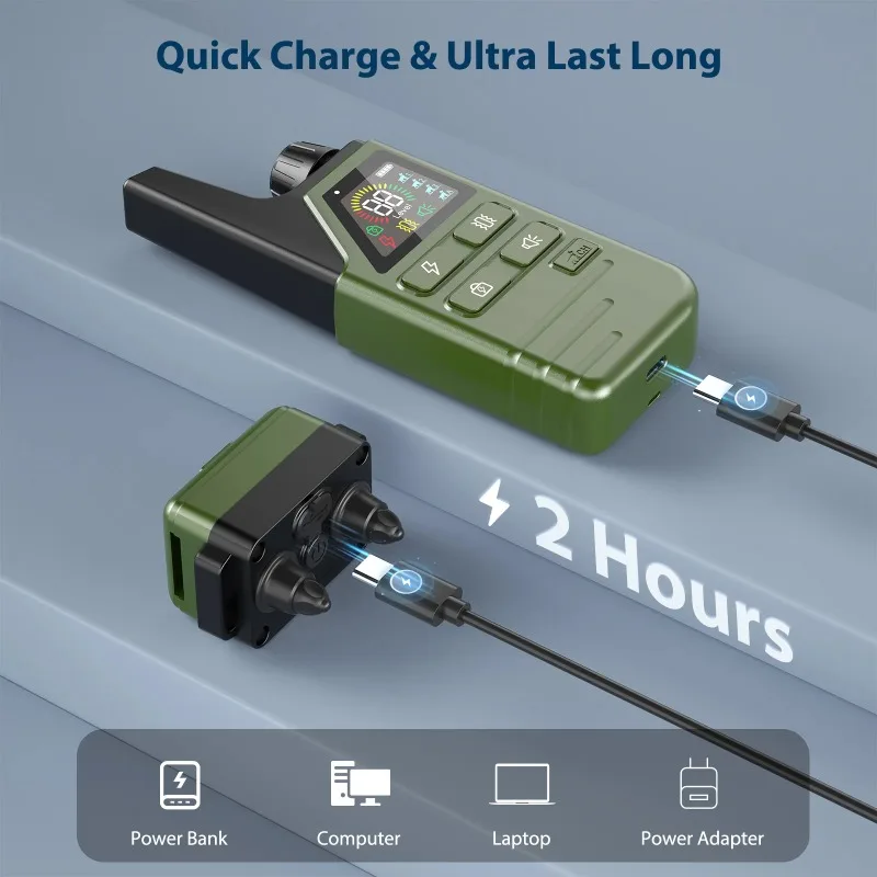 Digital Dog Training Collar Waterproof Rechargeable Remote Control Pet LCD Display For All Size Shock Vibration Sound_voghion.com