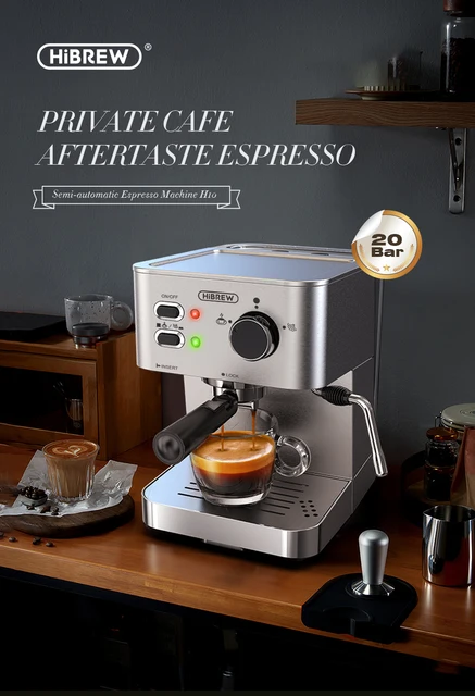 HiBREW Coffee Maker Cafetera 19 Bar Inox Semi Automatic Super Slim ESE POD&  Powder Espresso Cappuccino Machine Hot Water H11 - AliExpress