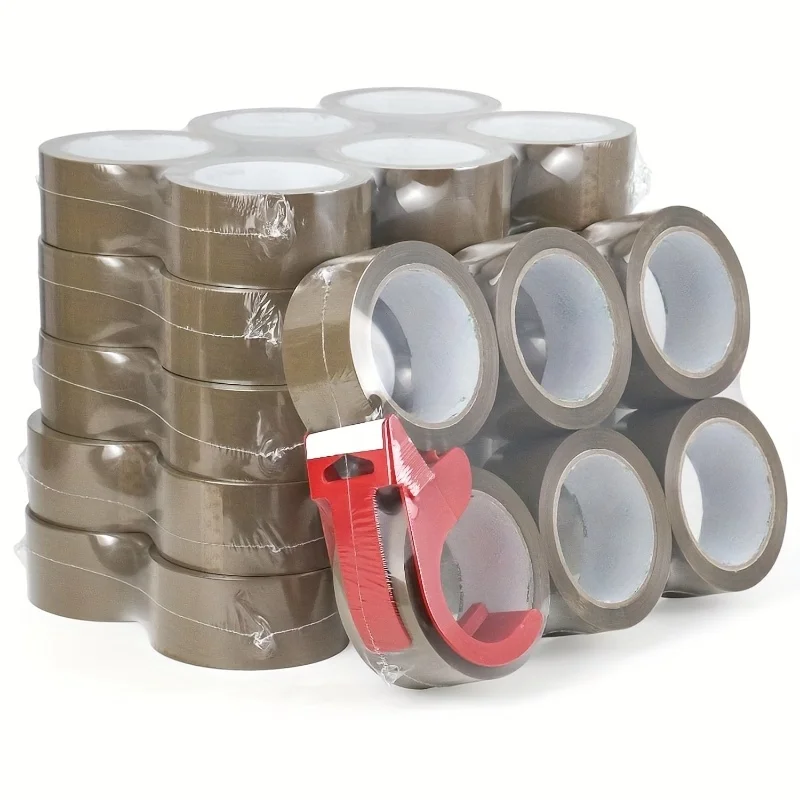 YITAPE Heavy Duty Brown Packing Tape 48mm*65M Strong Adhesive Sealing Tape for Box Shipping Moving Packaging Storage 1 Roll