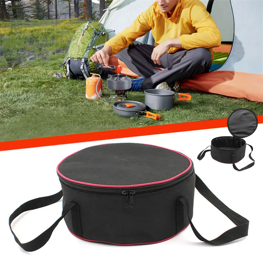 Outdoor Tool Storage Bag Portable Cooking Utensils Pots Picnic Bag 600D Oxford Cloth Anti-collision Picnic Cutlery Pack Carrier