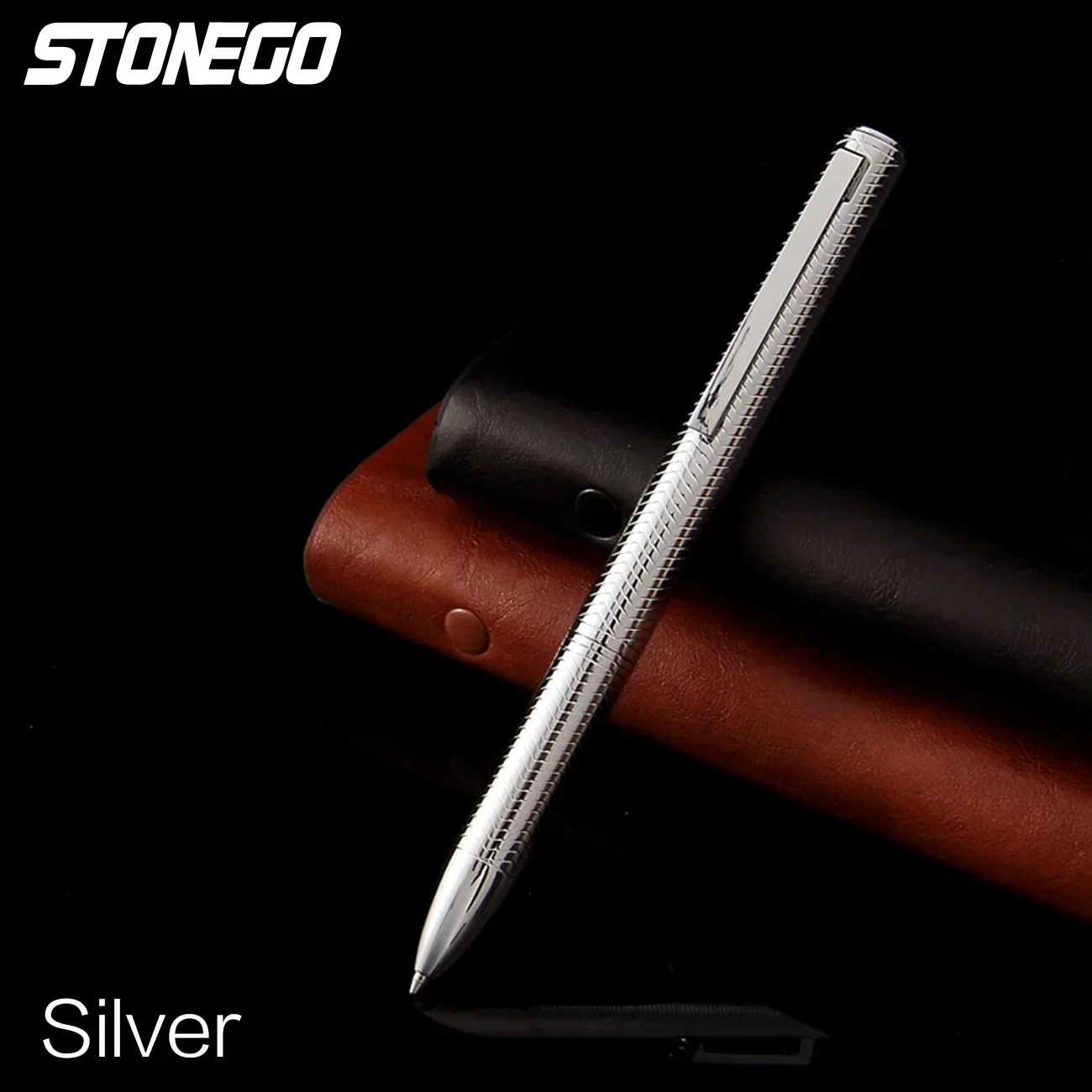 Metall-Kugelschreiber, einziehbarer Signaturstift, Wappenstil, Metallgehäuse, schwarze Tinte, mittlere Spitze, 1,0 mm, glattes Schreiben – Detail 18