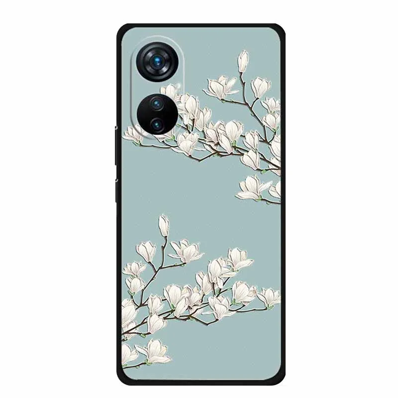 Elegant 3D Relief Emboss Black Silicone Soft Back Case