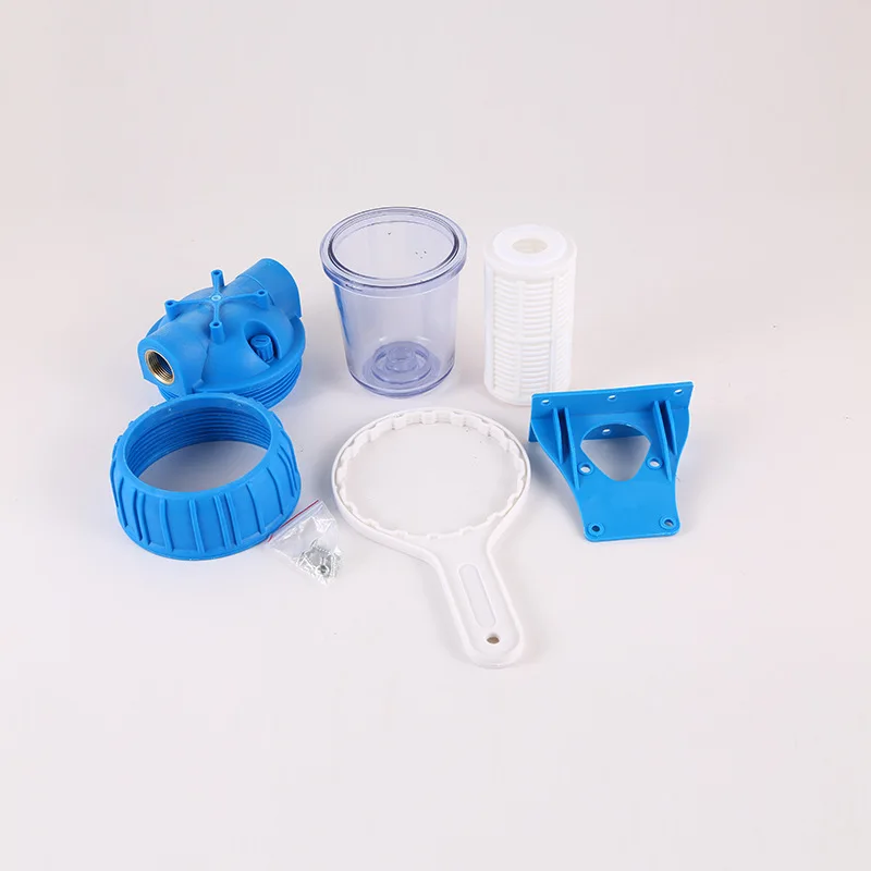 5inch Transparent Filter Bottle Microporous Filter Screen Breeding Farm High Pressure Washer Prefiltration Water Purification
