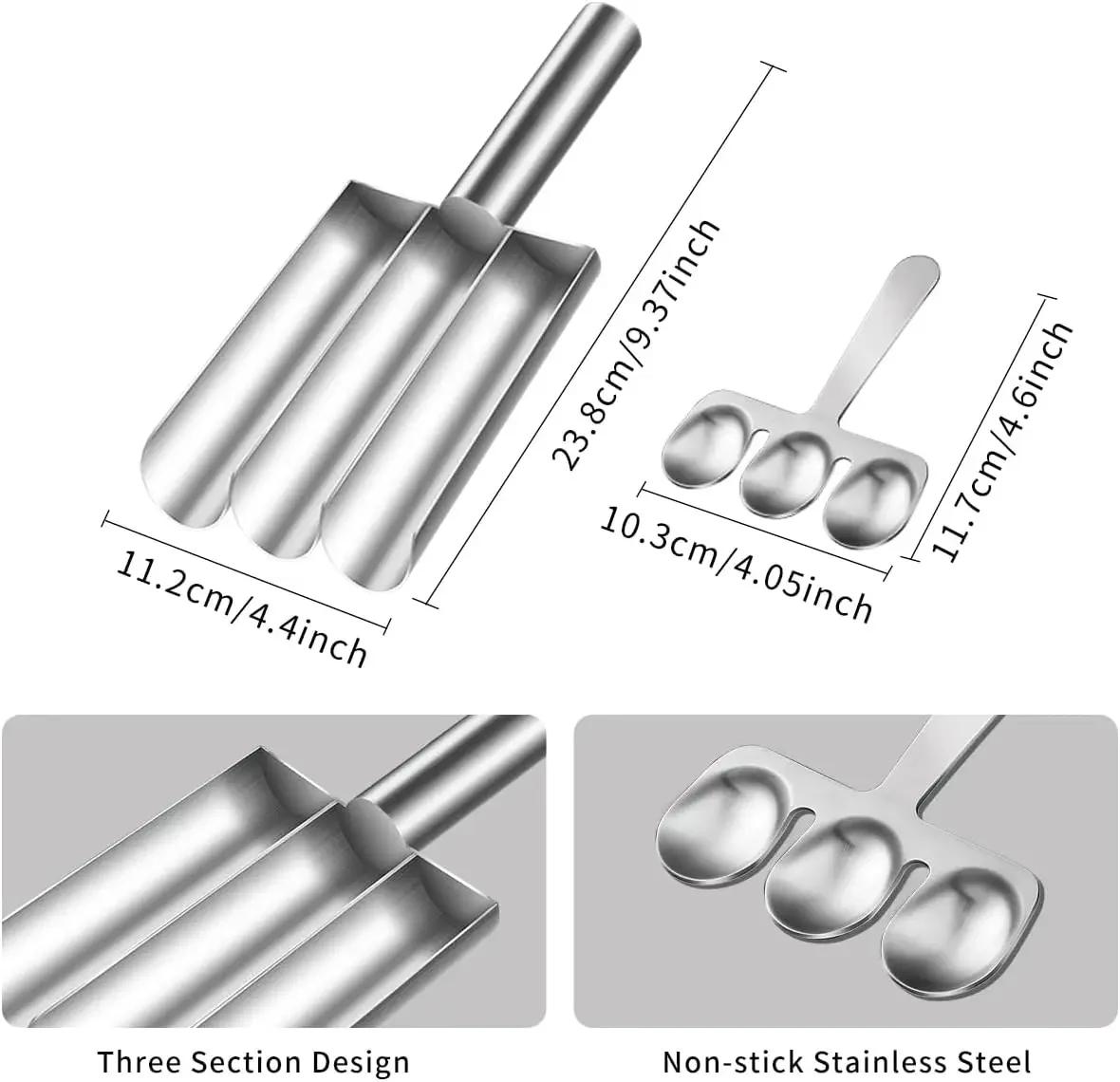 304 Stainless Steel Meatball Scoop Maker Meatball Shape Ball Maker Fish Ball Mold Shrimp Slider Croquette Mold Tool Meatball Maker