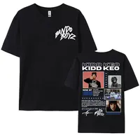 Rapper Kidd Keo Bando Boyz Tour Merch Tee Shirt Men's Women Harajuku Hip Hop Punk Street T-shirt Casual Cotton Oversized T Shirt 1