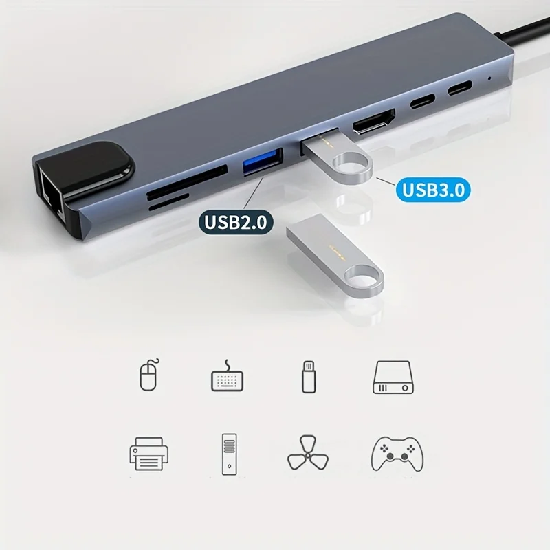 7-in-1 Usb-c Hub With Hdmi 4k And Sd Tf Card Reader Adapter_voghion.com