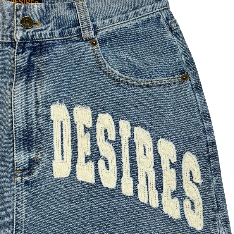 Y2K 레트로 데님 반바지, 워싱 태슬 알파벳 자수 패턴, 하라주쿠 힙합 트렌드, 다용도 유니섹스 헐렁한 반바지