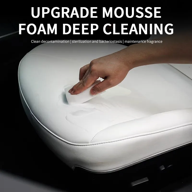 150ml Multi-Purpose Foam Cleaner For Tesla Model 3/Y/S/X Seat Leather Surface Auto Interior Wash Maintenance Spray 2024 Accessor 2