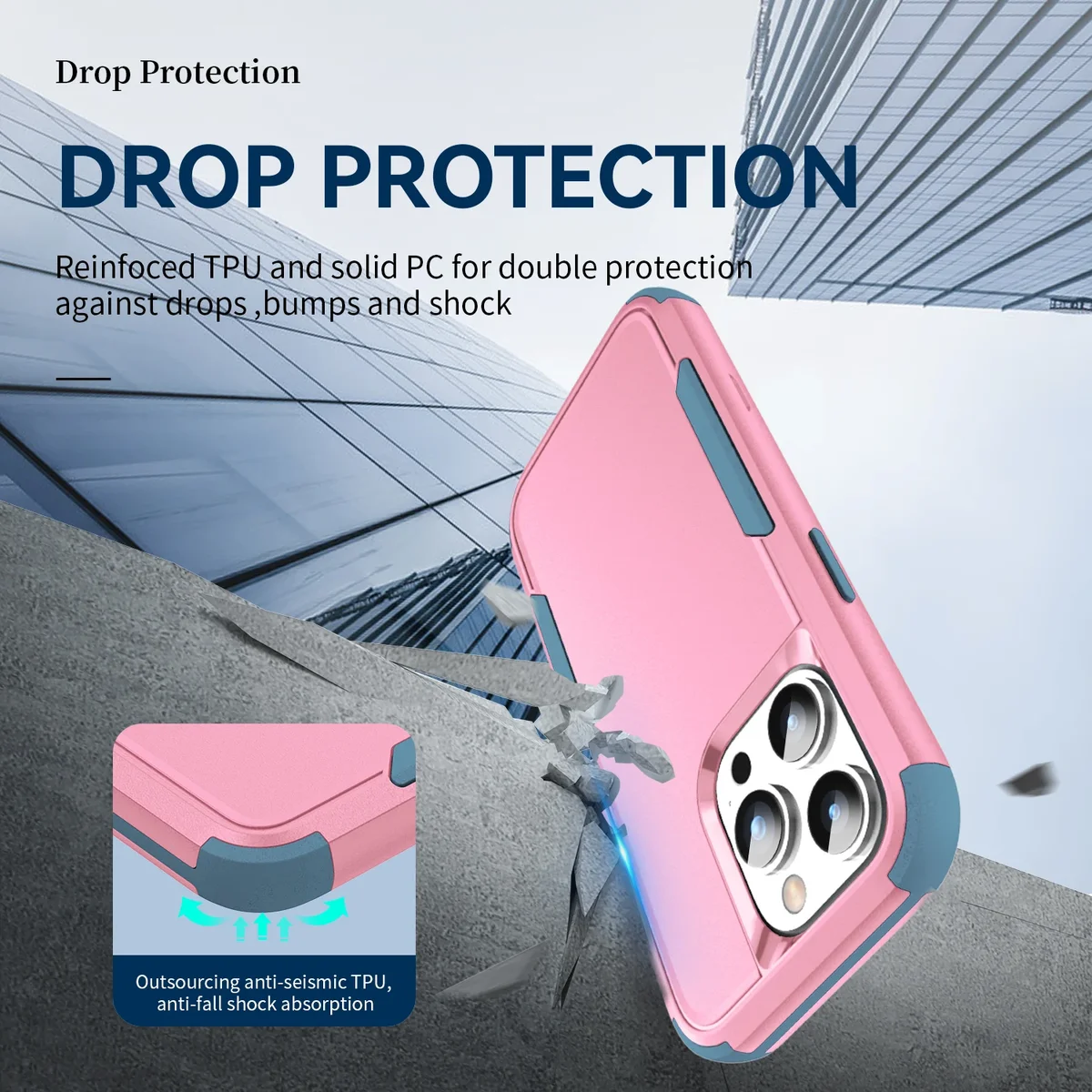 Hybrid Heavy Duty Armor for IPhone 17 16 15 14 13 12 11 XR XS Pro Max 7 8 Plus 3IN1 Ott Case Box Hard Military Shockproof Cover — view 2