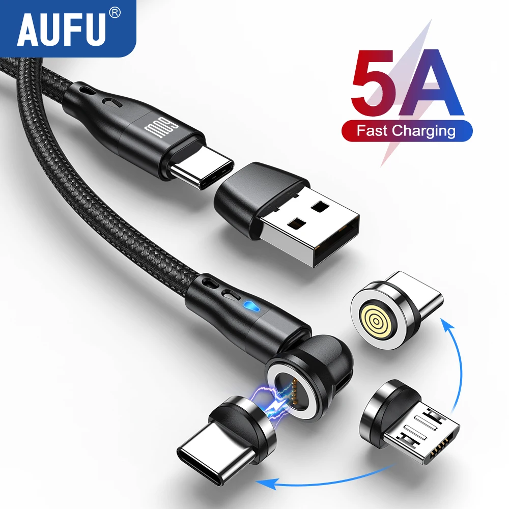 Magnetic USB-C Fast Charging Cable, 60W PD, 2M Length