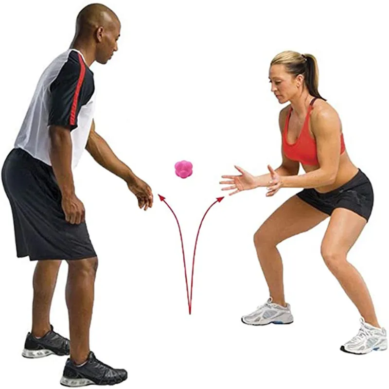 Description Picture 6 of item7cm High Density Silicon Rubber Hexagonal Reaction Ball Agility Coordination Reflex Exercise Sports Fitness Training Ball
