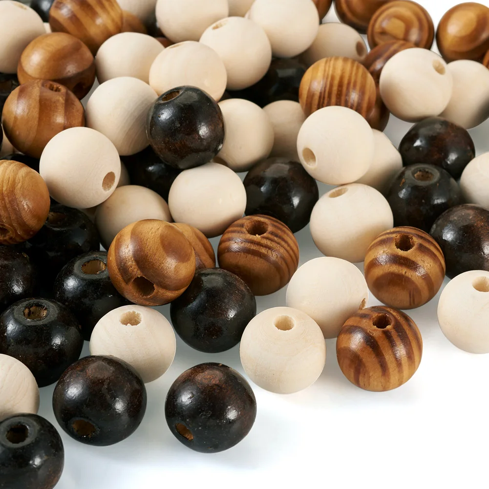 AD Beads Wood Spacer Loose Wooden craft Beads Big Hole Beads