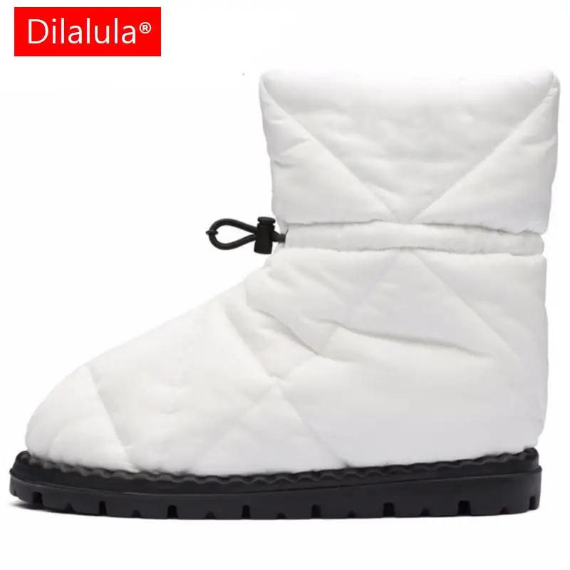 

Dilalula 2023 Ins Hot New Women Ankle Boots Winter Warm Wool Insole Snow Boots Female Fashion Short Shoes Woman Platforms Boots