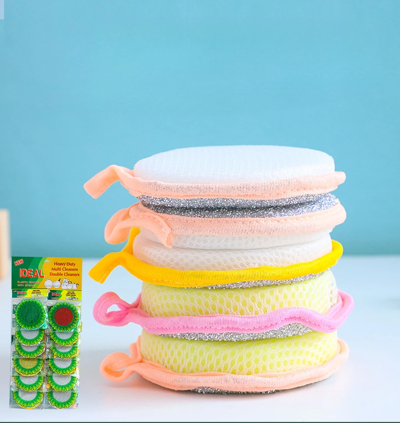 

10/5/3PCS Double Side Dishwashing Sponge Dish Washing Brush Pan Pot Dish Wash Sponges Household Cleaning Reusable Kitchen Tools