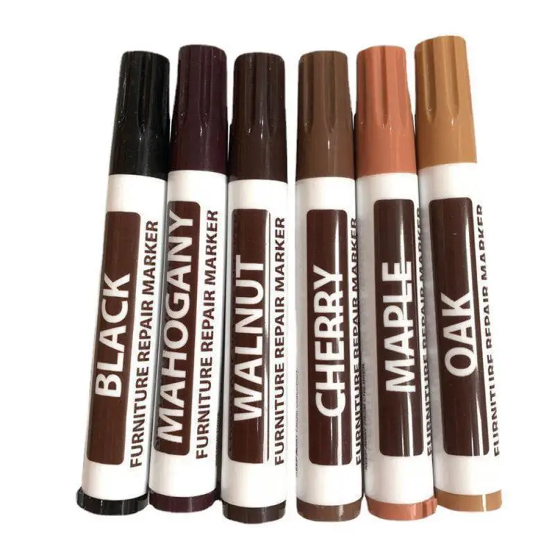 Scratch Repair Marker Pen 8 Colors Quick-drying Waterproof Smooth Laminate Flooring Household Paint Pen Furniture