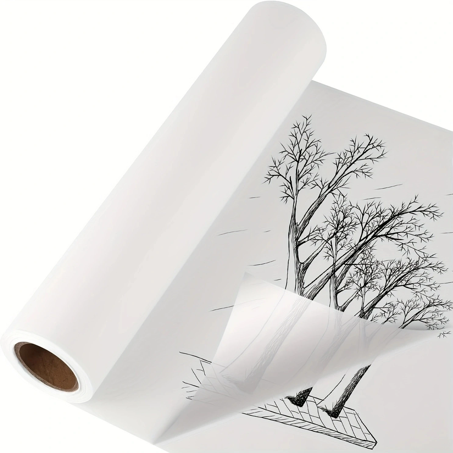 TracingPaperRoll12inX50YardsWhiteTracePaperTranslucentClear