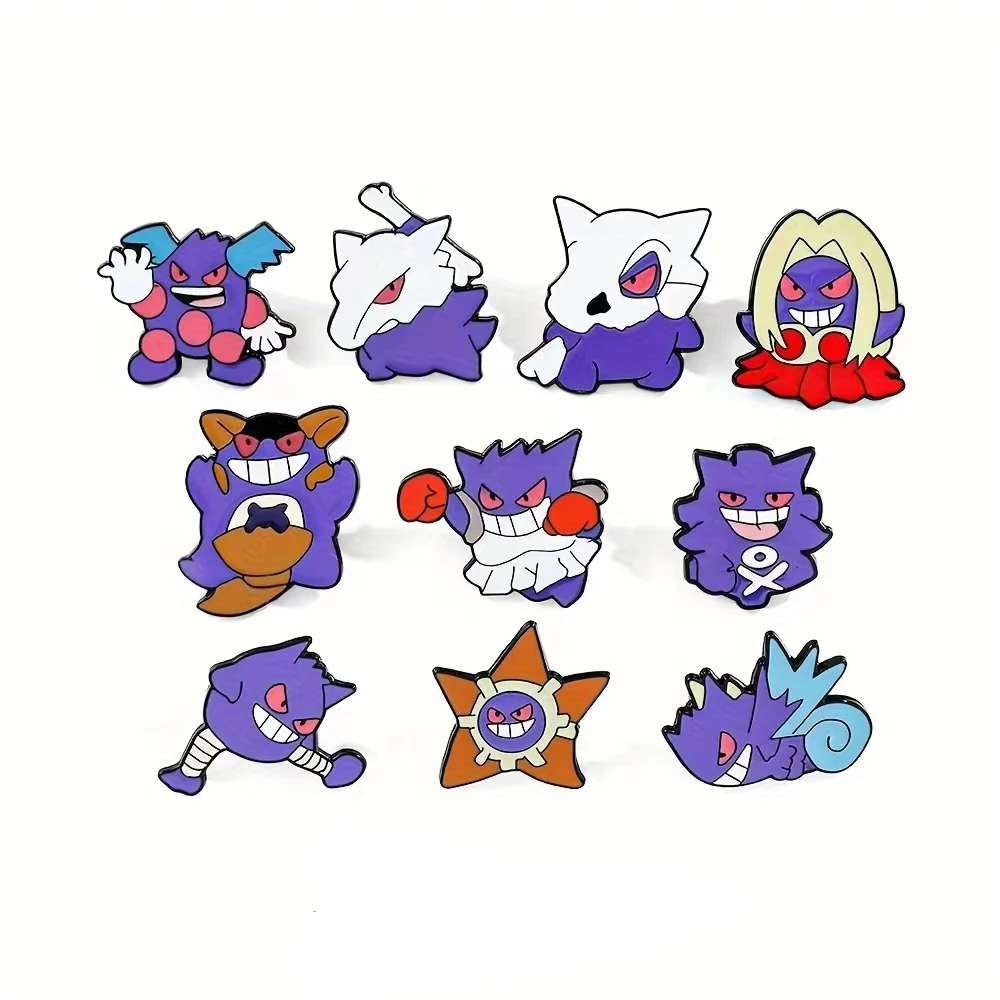 Creative Cubone Brooch Fashion Gengar Enamel Pins Backpack Clothing Jewelry Metal Badge Accessories Gift Men Women 5/10 Pcs enamel pins,enamel brooch,metal brooch