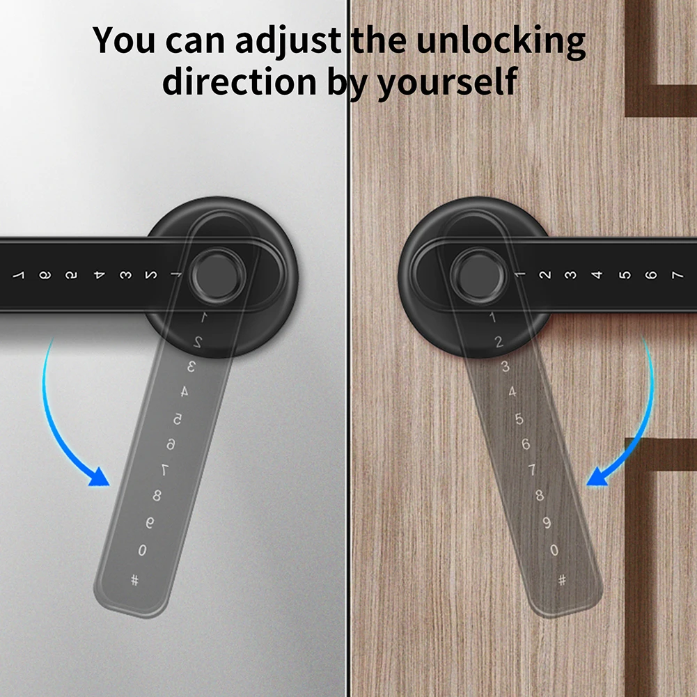 Smart Keyless Entry Biometric Fingerprint Keypad Password Lever Handle Door  Lock - AliExpress