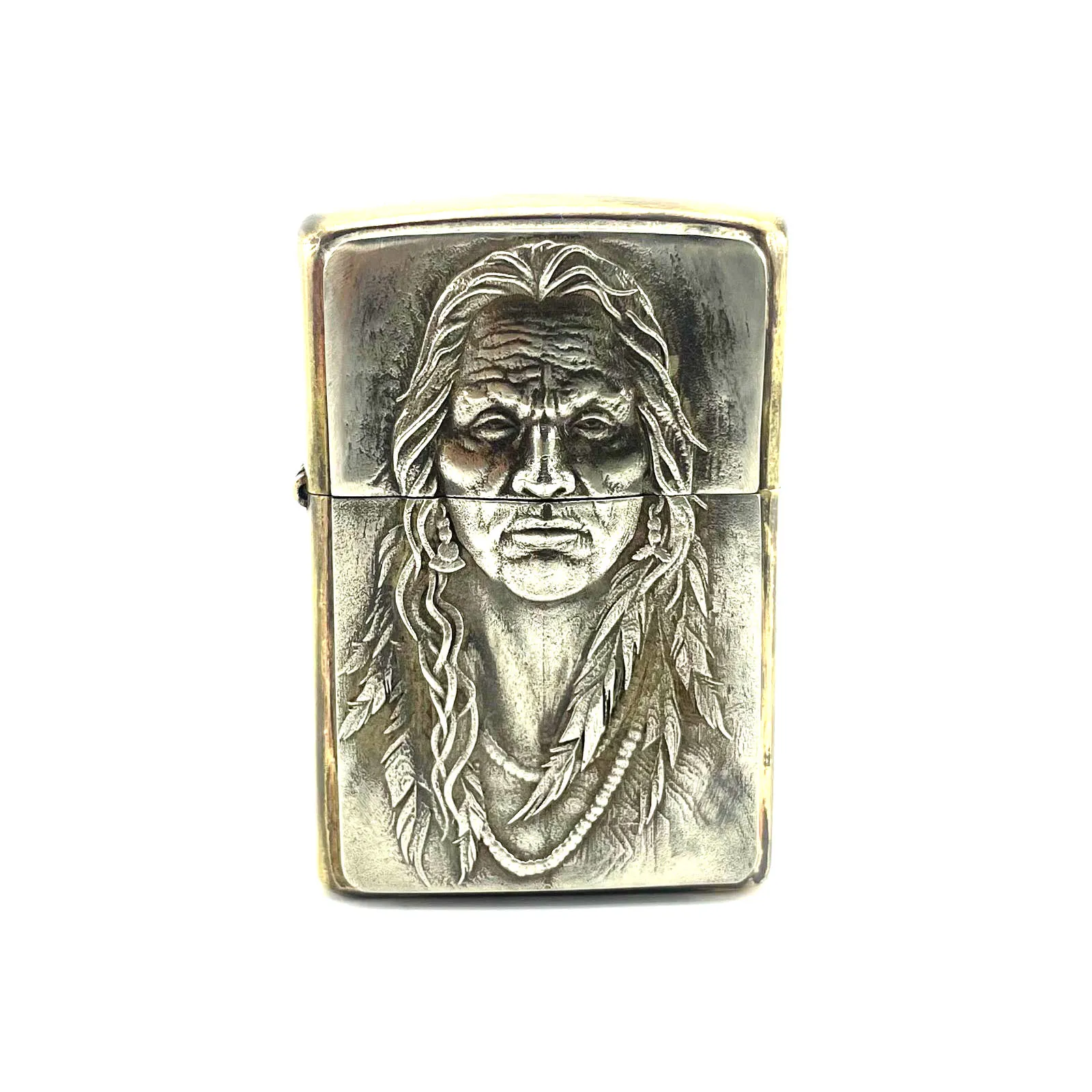 

New Arrival Brass Lighter Storage Case Women Ethnic Style Container EDC Accessories Handmade Collection Handcrafed