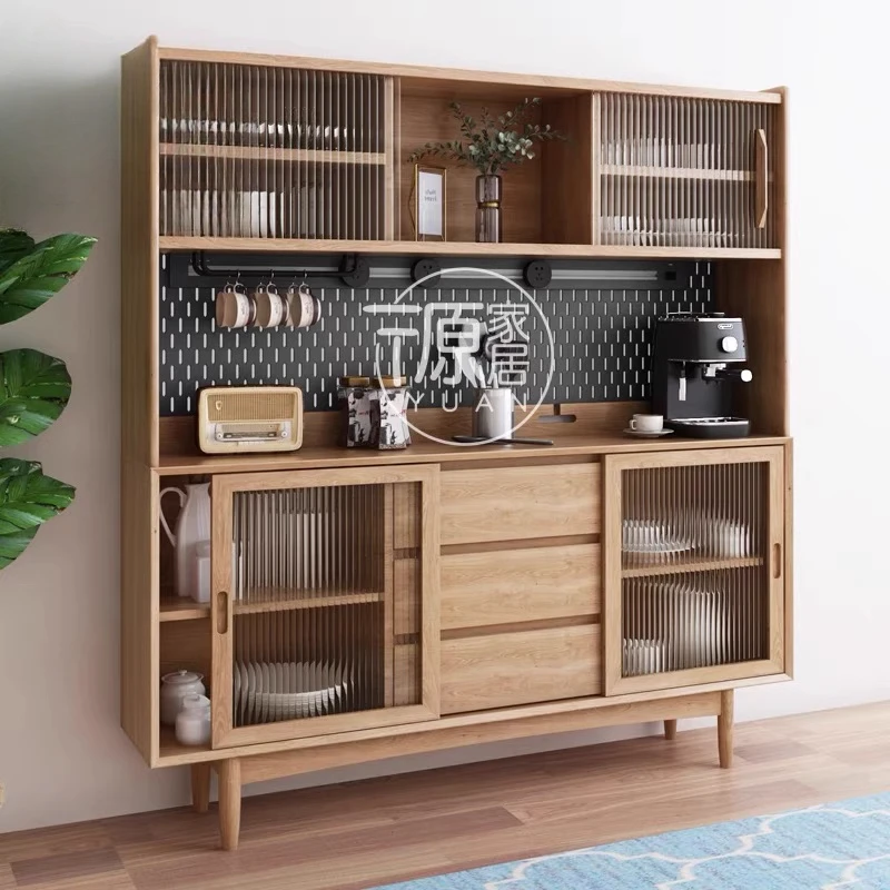 Ultrathin Narrow Sideboards Solid Wood Vintage Storage Kitchen Cabinets et Drawers Dining Room Furniture Mueble Comedor FYSB