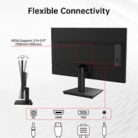 24 inch 1080P Monitor 100Hz, FreeSync Gaming Moniter, PC Monitors for Office, HDMI, VGA, Earphone Ports, HDR10, ZeroFrame Design - Image 2
