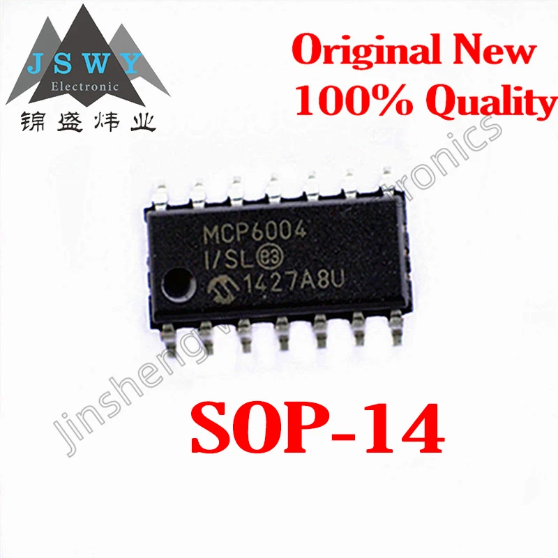 

(5/10pieces) MCP6004T-I/SL MCP6004-I/SL MCP6004 SOP-14 operational amplifier chip Quad 1.8V 100% brand new electronics original