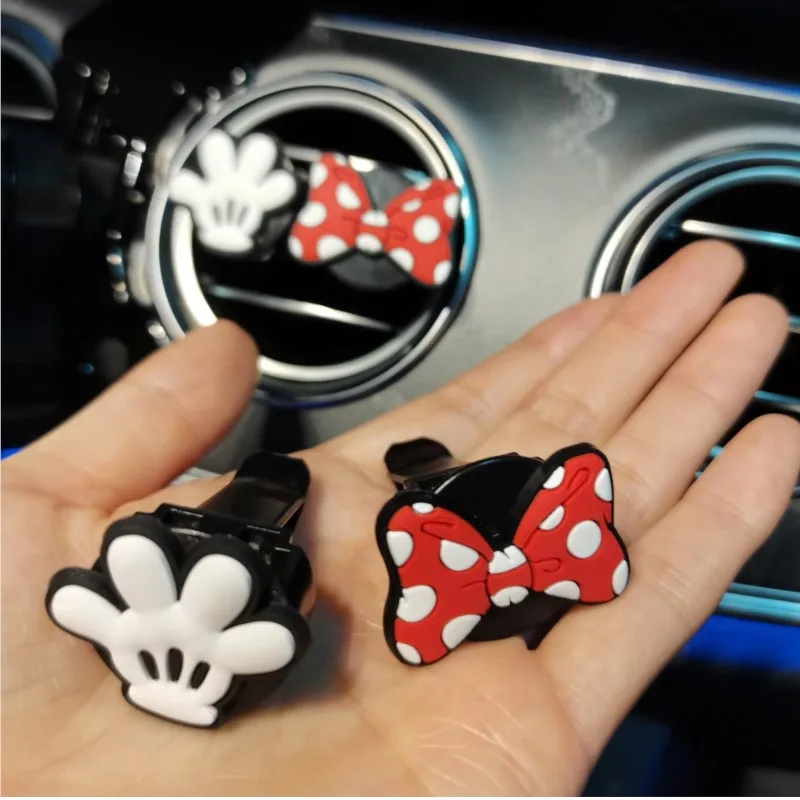 Car Perfume Clip Cute Air Freshener Cartoon Bowknot Car Vent Fragrance Solid Parfum Wholesale Girl Automobile Accessories