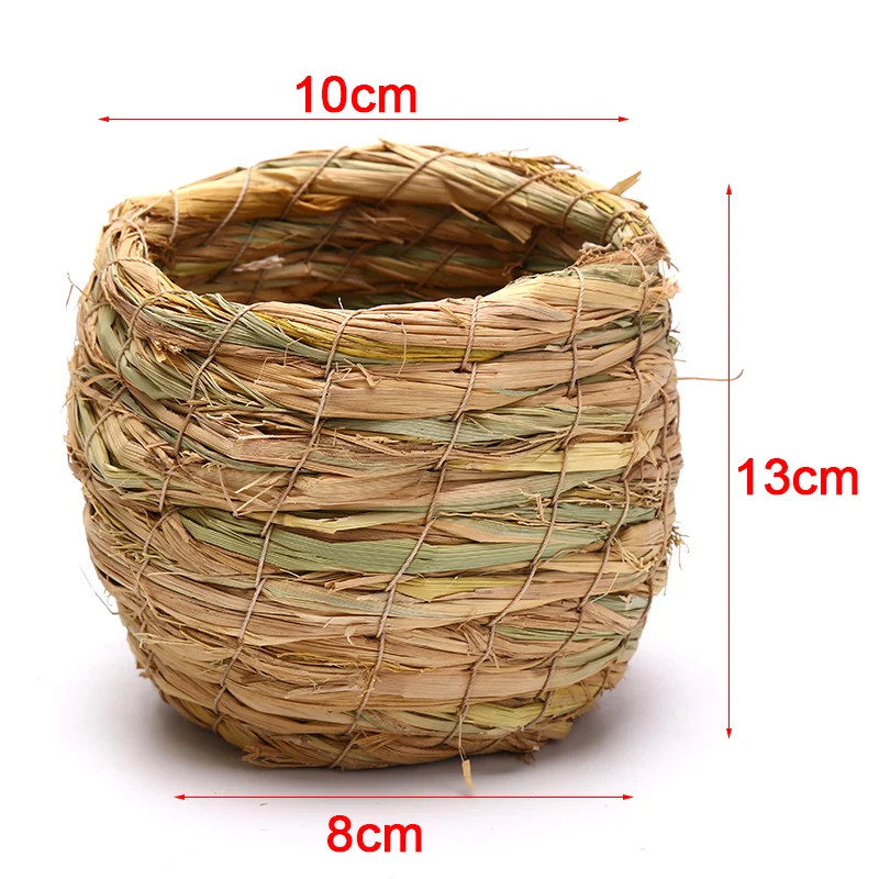 Title 6, 1pc Handmade Straw Bird Nest Parrot Warm Pet B...