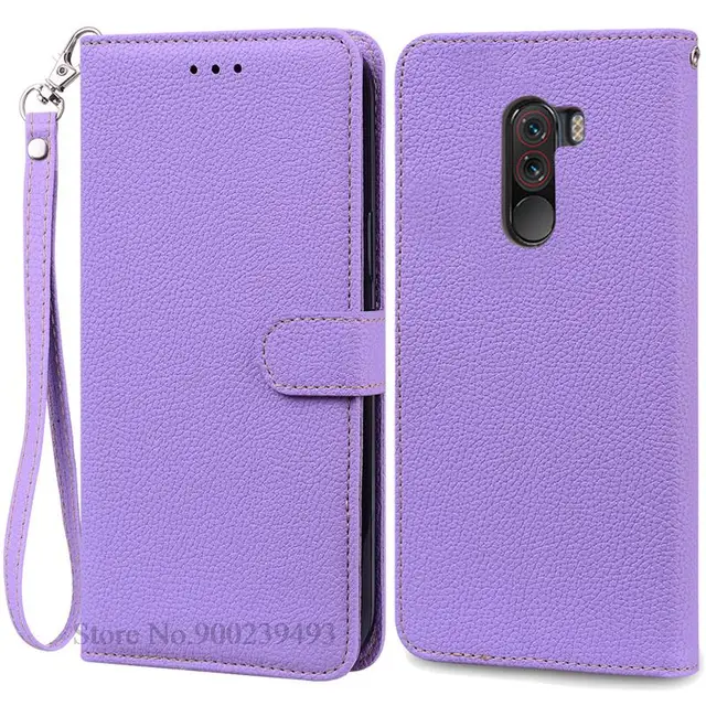 Custodia Portafoglio Per Xiaomi Poco F1 - Pelle PU Con Slot Carte, Design Magnetico - Foto 3