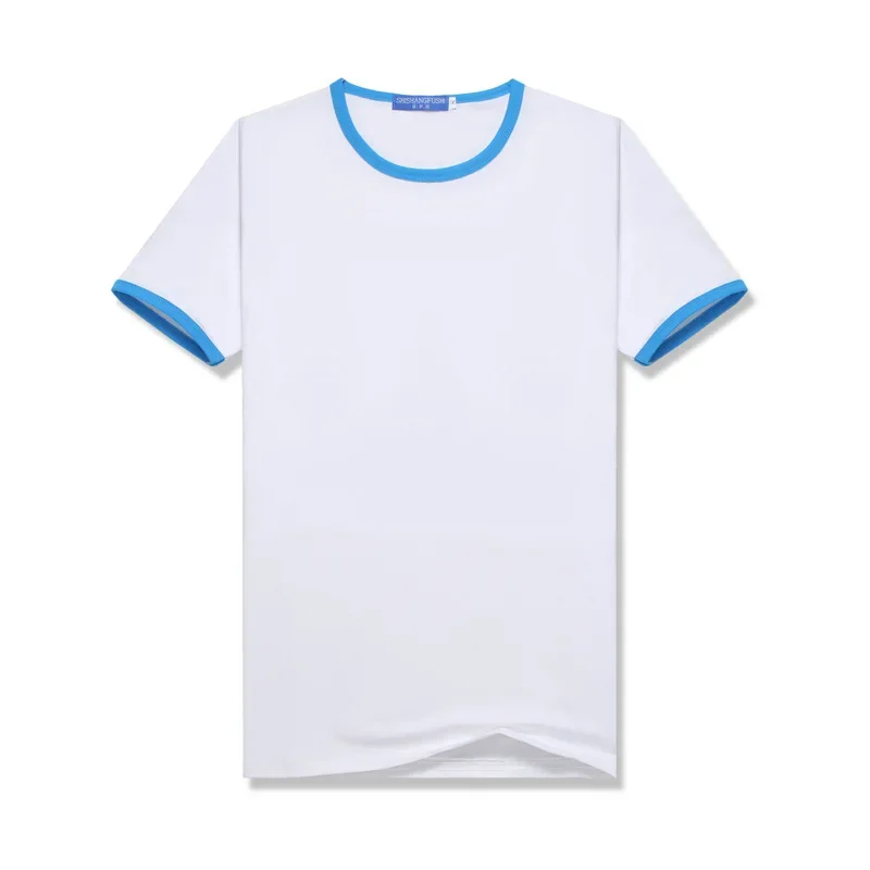Polyester Tees Summer Raglan Short Sleeve Round Neck Tops for Adult Kids Sublimation Blank White T-shirt Family Matching Outfits 3