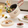 Electric Pots Nonstick Portable Multifunctional Dry 2 Gear 1.6L Electric Rice Cooker for Fry Ramen Steak Soup Oatmeal 3