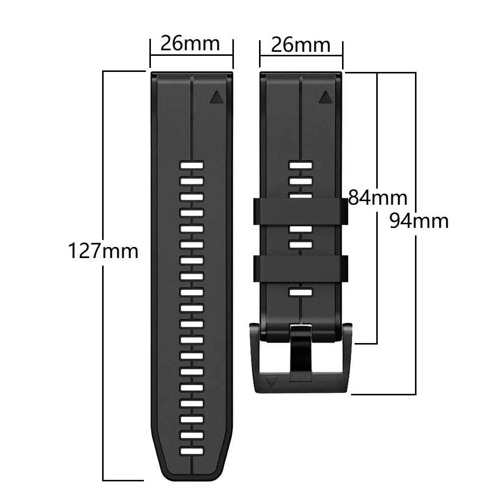 Soft Silicone Smartwatch Wristband Bracelet - 22mm & 26mm Watch Strap
